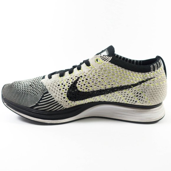 Nike Flyknit Racer Running Shoes - Men's Size 7 - Black White - Picture 5 of 9